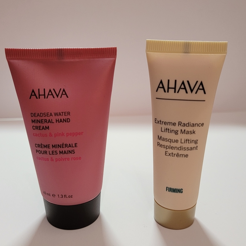2 AHAVA Extreme Radiance Lifting Mask Firming .51 fl oz/15 ml NEW Hand Cream